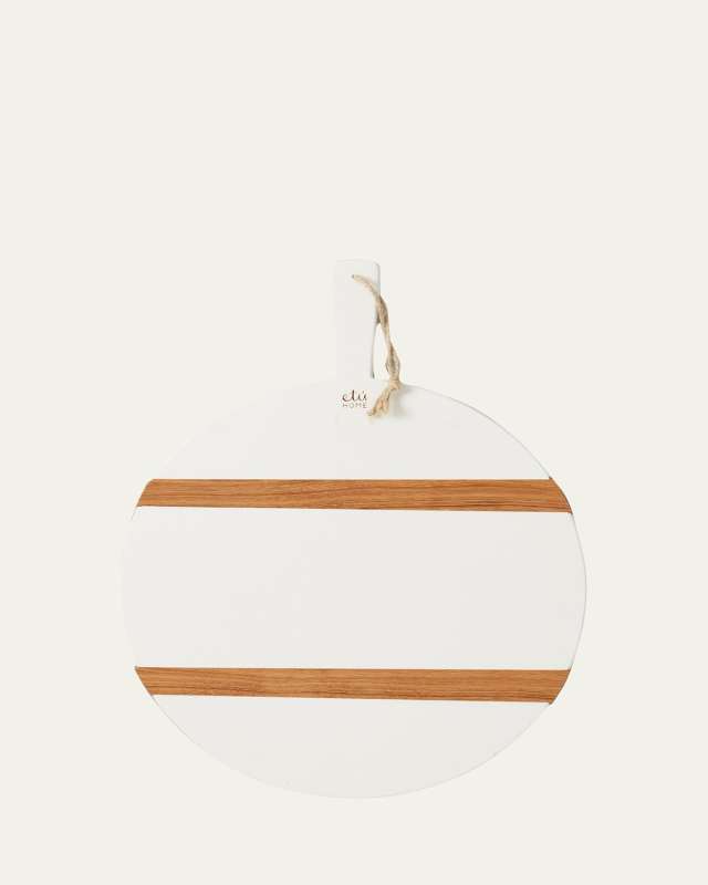 White Round Mod Medium Charcuterie Board, 20"